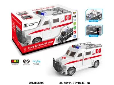 俄文救护车存钱罐带灯光音乐 3*AA不包电_OBL1595509