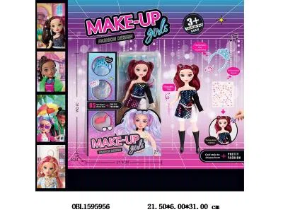 10寸实身活动关节芭芘套装带IC 3*AG13包电 主体衣服1款1色_OBL1595956