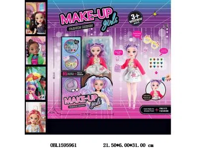 10寸实身活动关节芭芘套装带IC 3*AG13包电 主体衣服1款1色_OBL1595961