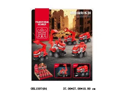 惯性碰撞变形消防车 10只装1展示盒_OBL1597484