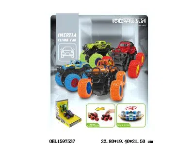 2只庄1:32双惯性特技攀爬车 4色混装_OBL1597537