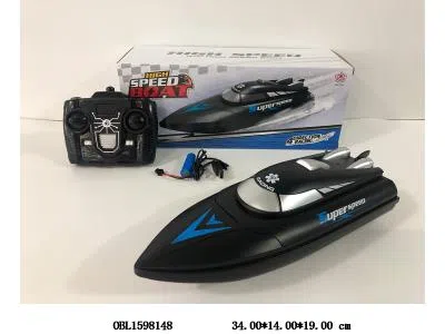 四通遥控快艇配USB线 机身3.7V包电 遥控器4*AA无包电 2.4G频率_OBL1598148