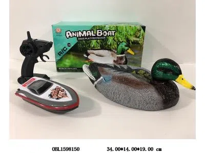 2合1四通遥控绿头鸭艇 机身3*AA不包电 遥控器2*AA无包电 2.4G频率_OBL1598150