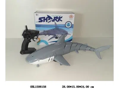 四通遥控鲨鱼配USB线 机身3.7V包电 遥控器2*AA无包电 2.4G频率_OBL1598158