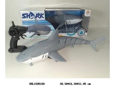 四通遥控鲨鱼配USB线 机身3.7V包电 遥控器2*AA无包电 2.4G频率_OBL1598160