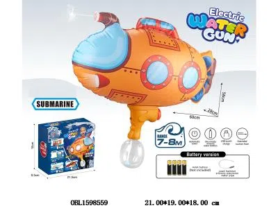 潜水艇充气电动水枪套装 全防水 省体积 4*AA不包电 6V电池版 450ML容量_OBL1598559