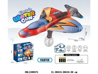 战斗机充气电动水枪套装 全防水 省体积 4*AA不包电 6V电池版 450ML容量_OBL1598575