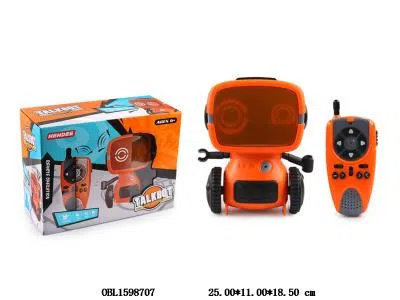 遥控对讲机器人带音乐跳舞编程变声窃听功能 机身3*AAA不包电 遥控器3*AAA不包电 2.4G频率_OBL1598707