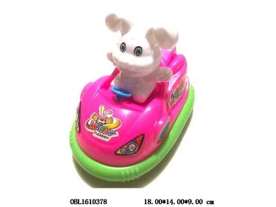 拉线坐兔碰碰车带响铃   3色混装_OBL1610378