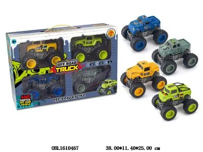 4只装双惯性大脚怪越野车 4款4色混装_OBL1610467