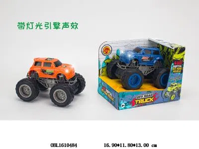 双惯性大脚怪越野车带灯光声音 3*AG13包电 2色混装_OBL1610484