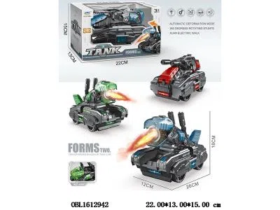 电动变形喷雾恐龙坦克带灯光音乐 4*AA不包电 三色混装_OBL1612942