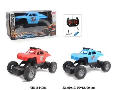 越野遥控车配USB线 车身3.7V锂电池包电 遥控器2*AA无包电 27频率 2色混装_OBL1614081