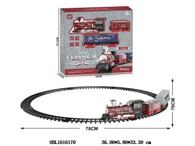 电动轨道火车套装带灯光声音 4*AAA无包电_OBL1616170