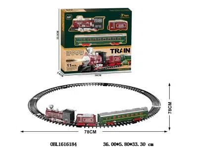 电动轨道火车套装带灯光声音 4*AAA无包电_OBL1616184