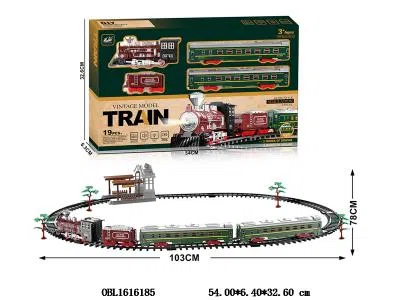 电动轨道火车套装带灯光声音 4*AAA无包电_OBL1616185