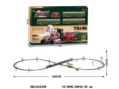 电动轨道火车套装带灯光声音 4*AAA无包电_OBL1616188