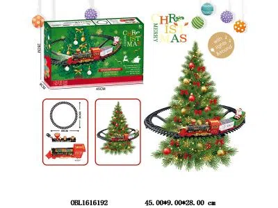 电动悬挂圣诞树轨道火车套装带灯光声音 4*AAA无包电_OBL1616192