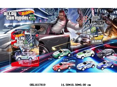 合金铁皮回力警车 车颜色随机_OBL1617819