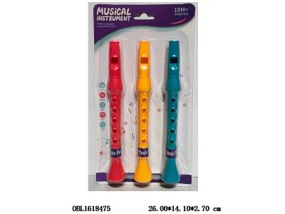 3支装竖笛 3色混装_OBL1618475