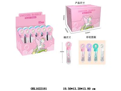 独角兽泡泡棒 24只装一展示盒 4色混装_OBL1622181