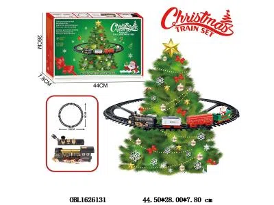 电动悬挂圣诞树轨道火车套装带灯光声音 4*AAA无包电_OBL1626131