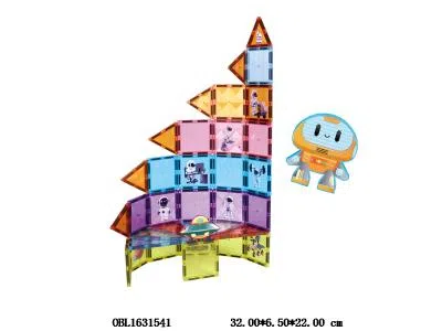 益智积木 彩窗磁力片趣味太空  65PCS_OBL1631541