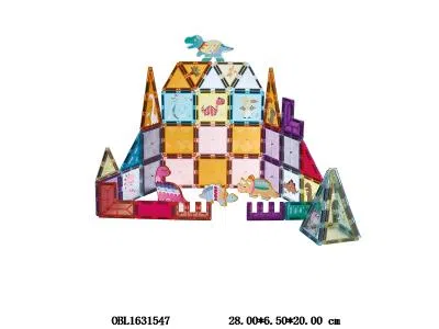益智积木 彩窗磁力片恐龙派对  42PCS_OBL1631547
