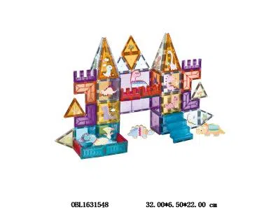 益智积木 彩窗磁力片恐龙派对 65PCS_OBL1631548