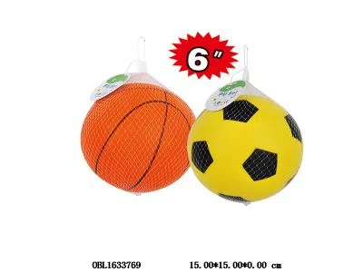 6寸PU球  足球/篮球 2款混装_OBL1633769