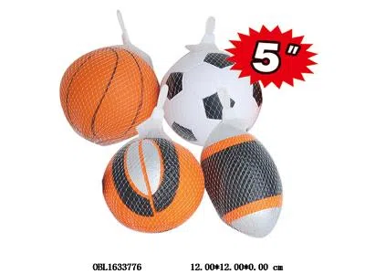 5寸PU球  篮/足/橄榄/新篮球 4款混装_OBL1633776
