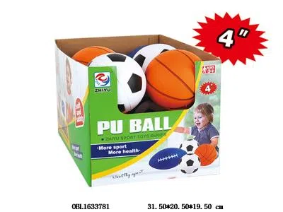 4寸PU球  足/篮/橄榄球 3款混装 12粒装1展示盒_OBL1633781