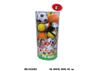 24粒装5寸PU球 篮/足/橄榄/新篮球 四款混装_OBL1634062