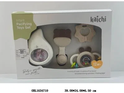 婴儿安抚套装 音乐小夜灯 3*AAA不包电 摇铃 牙胶_OBL1634710
