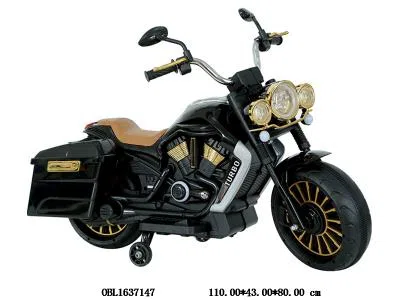 儿童电动摩托车带灯光音乐配充电线 12v4.5AH电瓶包电 红/白/黑_OBL1637147