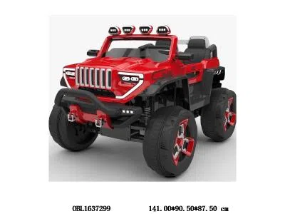 儿童遥控吉普童车带灯光音乐配遥控器 充电线 12V7电瓶包电  双开门  注塑：红，白，蓝 烤漆：酒红  白袋加纸箱_OBL1637299