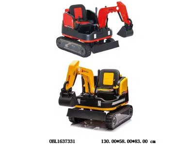 电动推土挖掘一体机童车带灯光音乐配充电线 12V12AH电瓶包电 2.4G一对一蓝牙遥控器 红/黄_OBL1637331