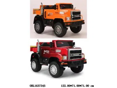 遥控工程车童车带灯光音乐配遥控器 充电线 12V7AH电瓶包电 多功能遥控器 手机APP遥控 橙/红/蓝_OBL1637345