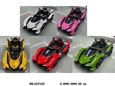 儿童电动超级跑车带灯光音乐配遥控器 配充电线 12V7AH电瓶包电 手机遥控 白/红/黄/绿/粉_OBL1637435