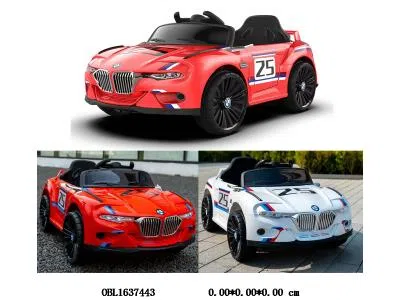 儿童电动宝马汽车带灯光音乐配充电线 6V4.5AH电瓶包电 红/白/烤漆红/烤漆白_OBL1637443