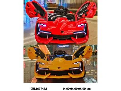 2.4G一对一遥控保时捷带灯光音乐配遥控器 充电线 可开门 电瓶包电 橙黄/红_OBL1637452