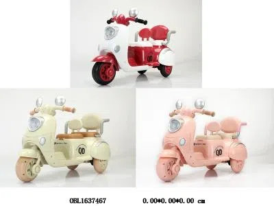 儿童电动摩托车配充电线  电瓶包电 红/粉/杏_OBL1637467