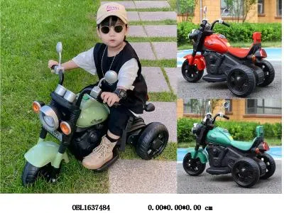 儿童电动摩托赛车配充电线  6V4.5AH电瓶包电 绿/红/深绿_OBL1637484