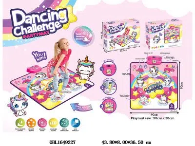 5宫格独角兽跳舞毯带灯光音乐 3*AA不包电_OBL1649227