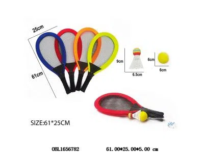 布艺球拍套装 4色混装 网袋加吊卡_OBL1656782