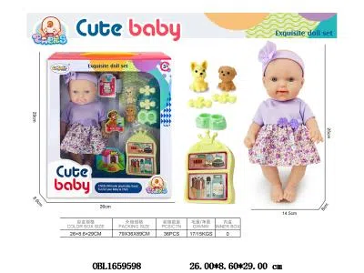 10寸全搪胶初生婴儿公仔套装 主体衣服1款1色_OBL1659598