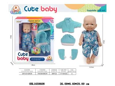 10寸全搪胶初生婴儿公仔套装 主体衣服1款1色_OBL1659608