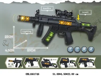 电动枪带灯光声音震动 3*AA不包电_OBL1661746