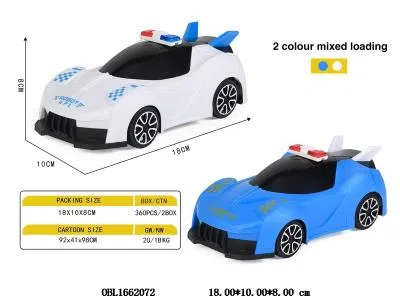 拉线警车带灯光 2*AG3包电 2色混装_OBL1662072
