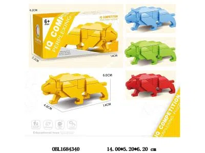 益智搭建积木鲁班锁 4色混装_OBL1684340